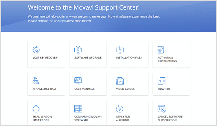 Movavi product support