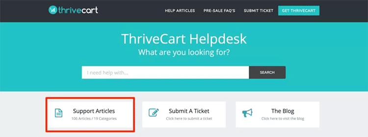 ThriveCart  product support