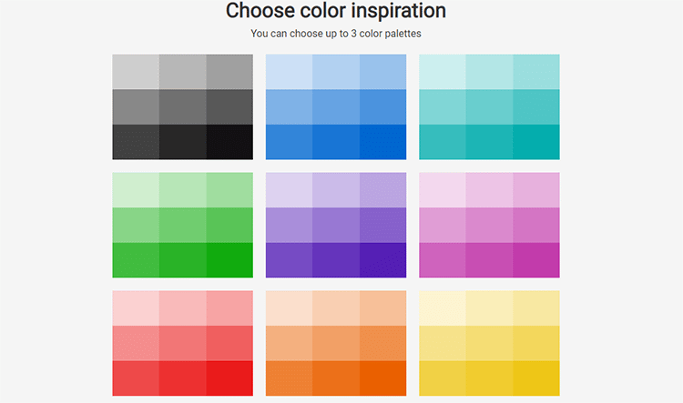 choose color palettes