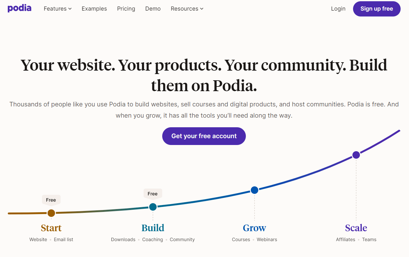 Use Podia to build an online school and sell courses
